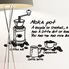 咖啡貼紙_Italian roast coffee 1:3, 黑色, 1個