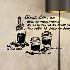 咖啡貼紙_Italian roast coffee 1:4, 黑色, 1個