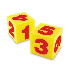 [Learning Resources] 자이언트 주사위 - 숫자 (Giant Soft Cubes - Numerals), 한 변 길이 약 12.65cm, 1개