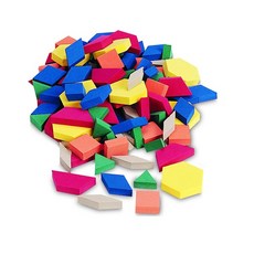[Learning Resources] 플라스틱 패턴 블록 Plastic Pattern Blocks 0.5cm (Set of 100)