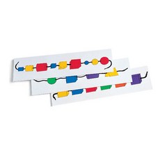 [Learning Resources] 구슬 패턴 카드 Attribute Bead Activity Cards, 9x29cm, 1개