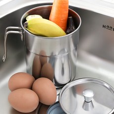 [네이처리빙] 스텐 음식물쓰레기통(물빠짐형), 1개