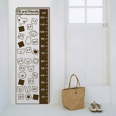 [뭉키데코]키재기스티커_엘리의 가나다라 키재기(A타입), 다크브라운