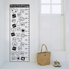 [뭉키데코]身高尺壁貼_Ellie的字母身高尺(B款), 黑色