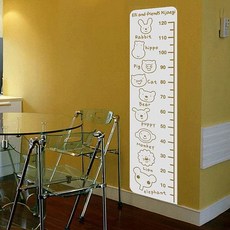 [MUNGKI DECO]身高尺壁貼_動物們的身高尺壁貼(A款), 白色