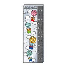 [뭉키데코]身高尺貼紙_艾利熱氣球旅行 身高尺 120cm, 深灰色