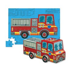 Fire Truck 48pcs Vehicle Puzzle, 33x22cm, 1개
