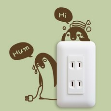 Mungkiwoldeu Switch貼紙 I'm Peng2 2個 Switch保護貼貼紙, 深棕色