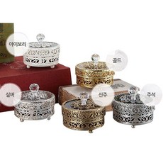 INTODECO 圓形珠寶盒 7x6cm, 象牙白, 1個