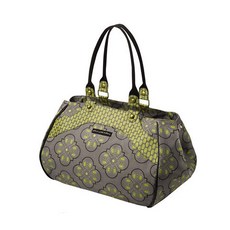 petunia pickle Bottom 印花手提尿布收納袋, 灰色 綠色