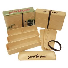 Oksusuro 3層便當盒組 200*60*130mm, 單色