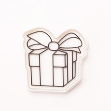 禮物盒餅乾切模+印章, 1個