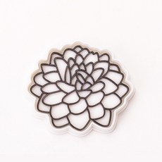 花朵餅乾切模+壓模, 1個