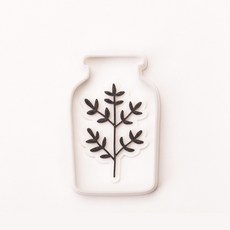 復古玻璃瓶葉子餅乾模具+印章 A, 1個