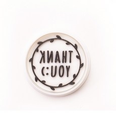 復古感謝圓形餅乾模具+印章, 1個