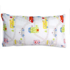 design n 孩童印花棉枕頭, 藍色