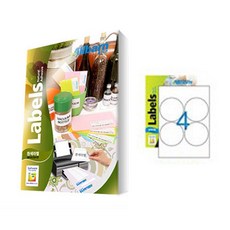 올바른라벨 레이저 잉크젯 공용 흰색 라벨지, 4칸, 100개