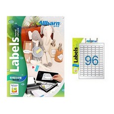 Olbarun 白色防水標籤 雷射專用 6X16, 96格, 25個