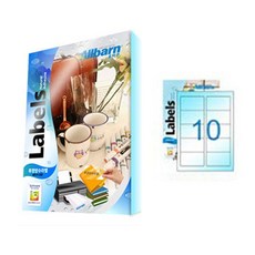 ALLBARN LABEL 雷射用透明防水標籤紙 2X5, 10格, 25個