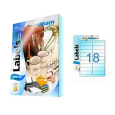 ALLBARN LABEL 透明防水標籤 雷射用 2X9, 25張, AL218CP, 25個, 18格