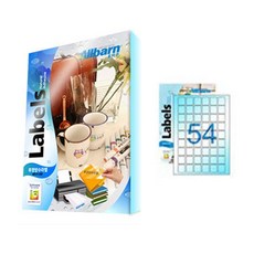 올바른라벨 투명방수라벨 레이저용 6X9, 54칸, 25개