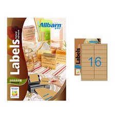 올바른라벨 크라프트라벨 레이저 잉크젯공용 2X8, 16칸, 50개