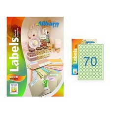 올바른 彩色標籤 淺綠色 雷射噴墨兩用 圓形, 50張, AL470PG