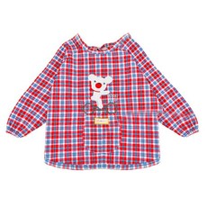 [라이프스푼] 어린이집 방수 앞치마&가운 체크아기곰돌이, 1