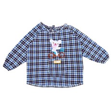 [라이프스푼] 어린이집 방수 앞치마&가운 체크아기곰돌이, 2