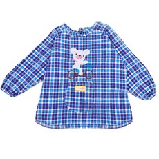 [라이프스푼] 어린이집 방수 앞치마&가운 체크아기곰돌이, 4