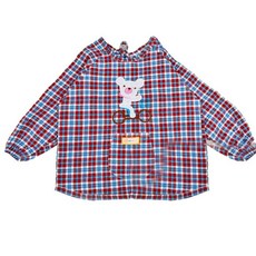 [라이프스푼] 어린이집 방수 앞치마&가운 체크아기곰돌이, 5