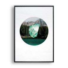 올뉴프레임 아트프린트 Forest & Emerald, MDF 블랙