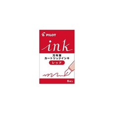 파이롯트 카쿠노 만년필 잉크 카트리지, 레드, 3개