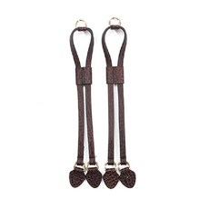 [BY HANDS] 精品壓紋皮革束口繩, 棕色, 1個