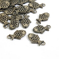 [By Hands] 青銅拉鍊飾品(拉鍊頭) 魚, 50個, 1個