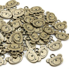 [By Hands] 青銅拉鍊裝飾(拉鍊頭) 熊, 50個, 1個