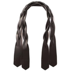 [바이핸즈] 꽈배기형 가죽핸들, 브라운, 1개