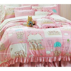 [몽비쥬] 러브베어 명품 아동침구, 핑크