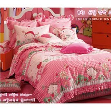 [몽비쥬] 스트로베리 삐삐 깜찍 명품 아동침구, 핑크