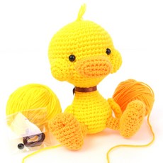 [야미돌] 아기오리 코바늘 인형 패키지, 옐로우, 1개