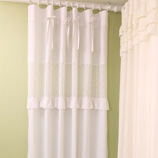 白色迷迭香粗麻布窗簾, 1頁