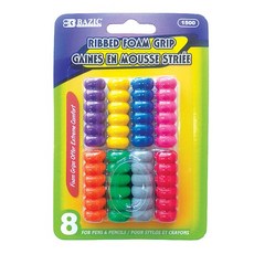 BAZIC 여러가지색/모양 펜그립, 둥근무늬, 5개