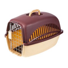 엠펫 컨넬 철제 출입문 이동장, 베이지, one size