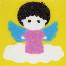 유니아트 데코샌드 액자 122 천사, 혼합 색상, 2개