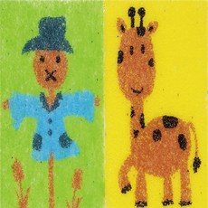 유니아트 데코샌드 연필꽂이 202 허수아비 기린, 칼라혼합, 2개