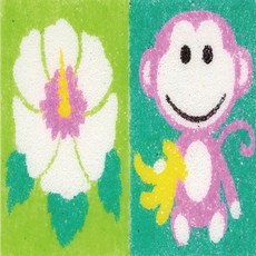 유니아트 데코샌드 연필꽂이 206 무궁화 원숭이, 칼라혼합, 2개