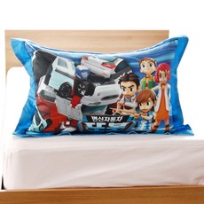 나라홈데코 또봇 쿼트란 홑겹베개커버, 블루