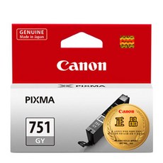 Canon 佳能 原廠墨水 CLI-751GY, 灰色 GY, 1個