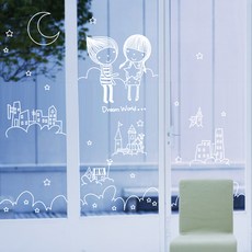 ijs389 夢想世界 你和我 壁貼, 白色