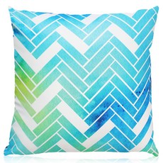 [September room]斯堪地亞水彩靠枕_靠枕套+雲朵棉 藍色